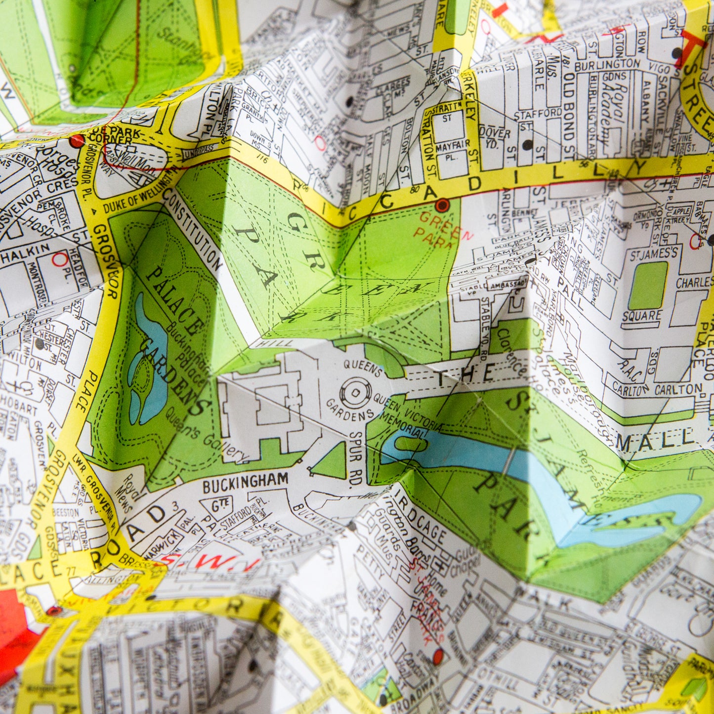 London Street Origami Map