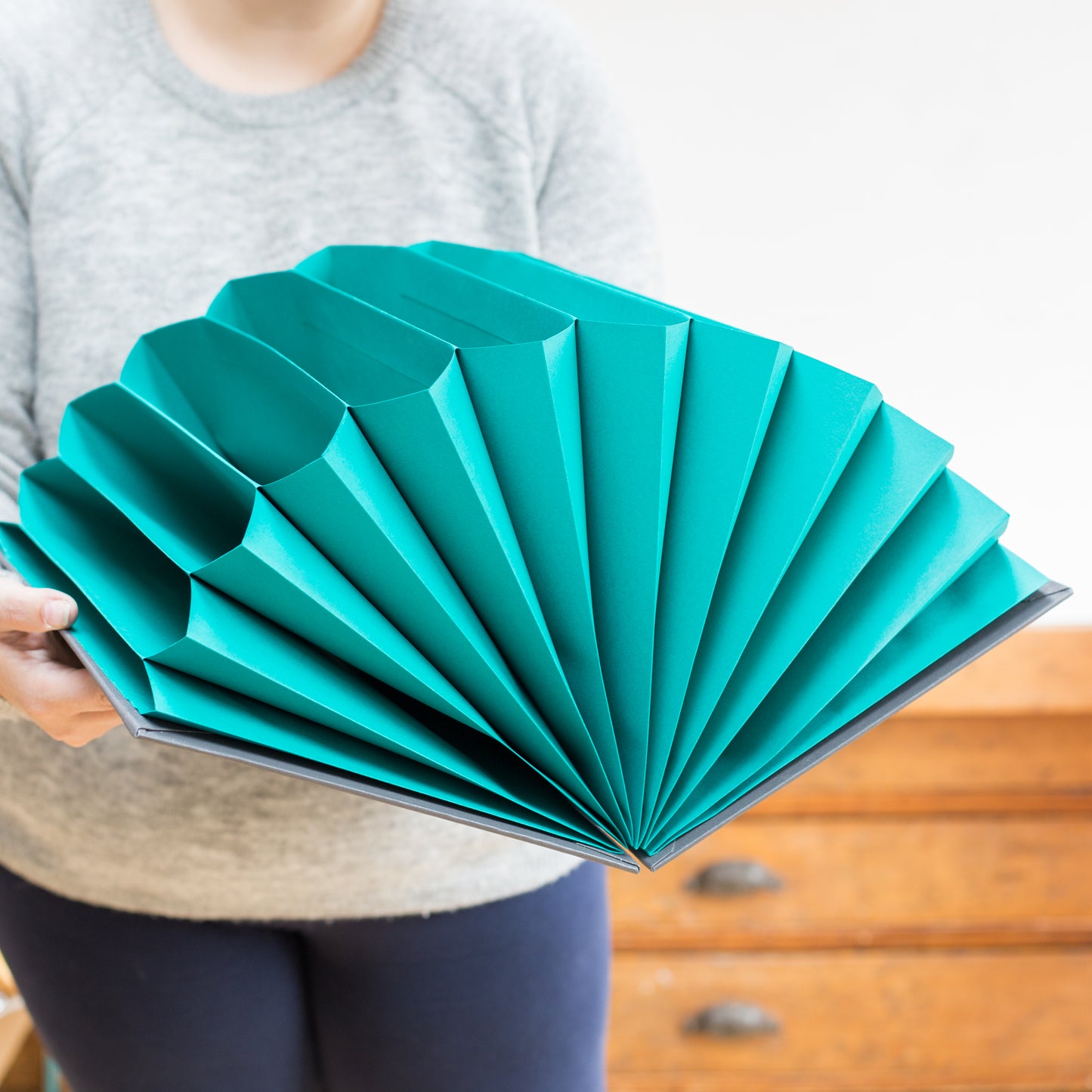 Origami Folio (Teal + Grey) A4