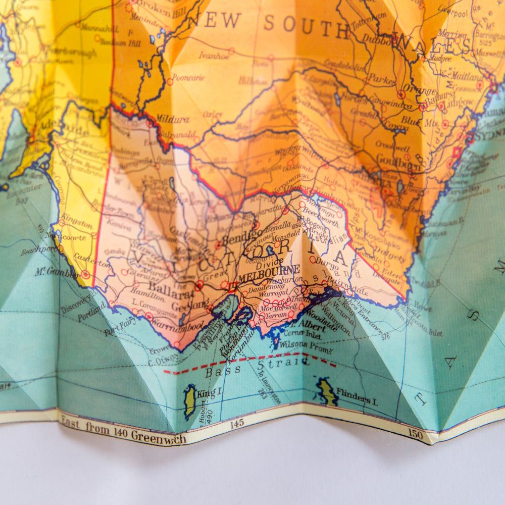 Origami Map of Australia