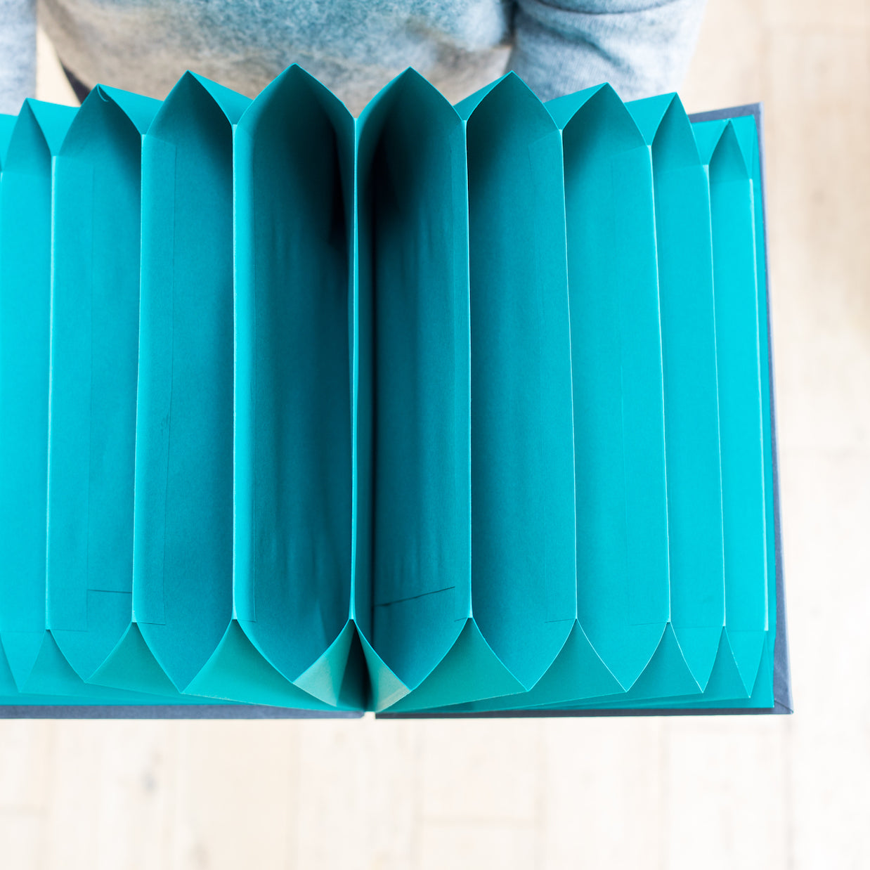 Origami Folio (Teal + Grey) A4