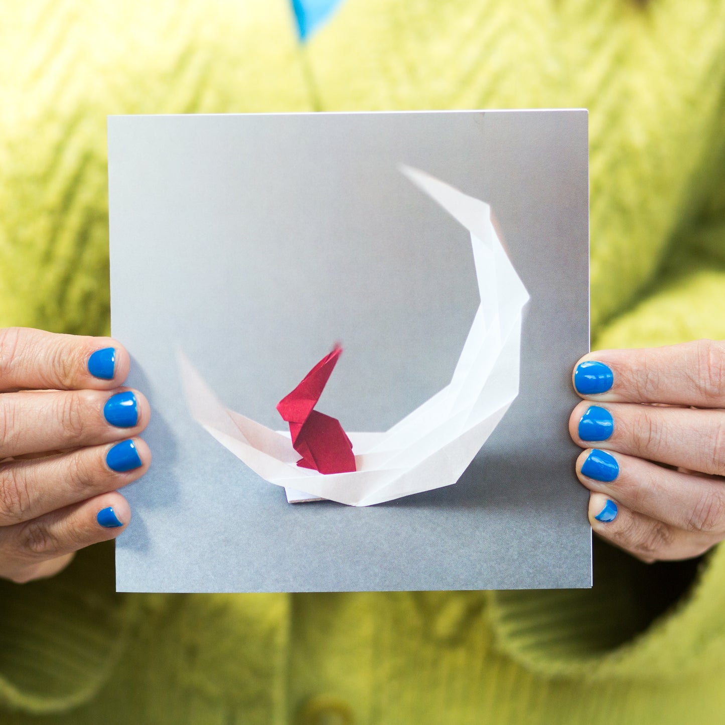 Greeting Card: Rabbit and Moon