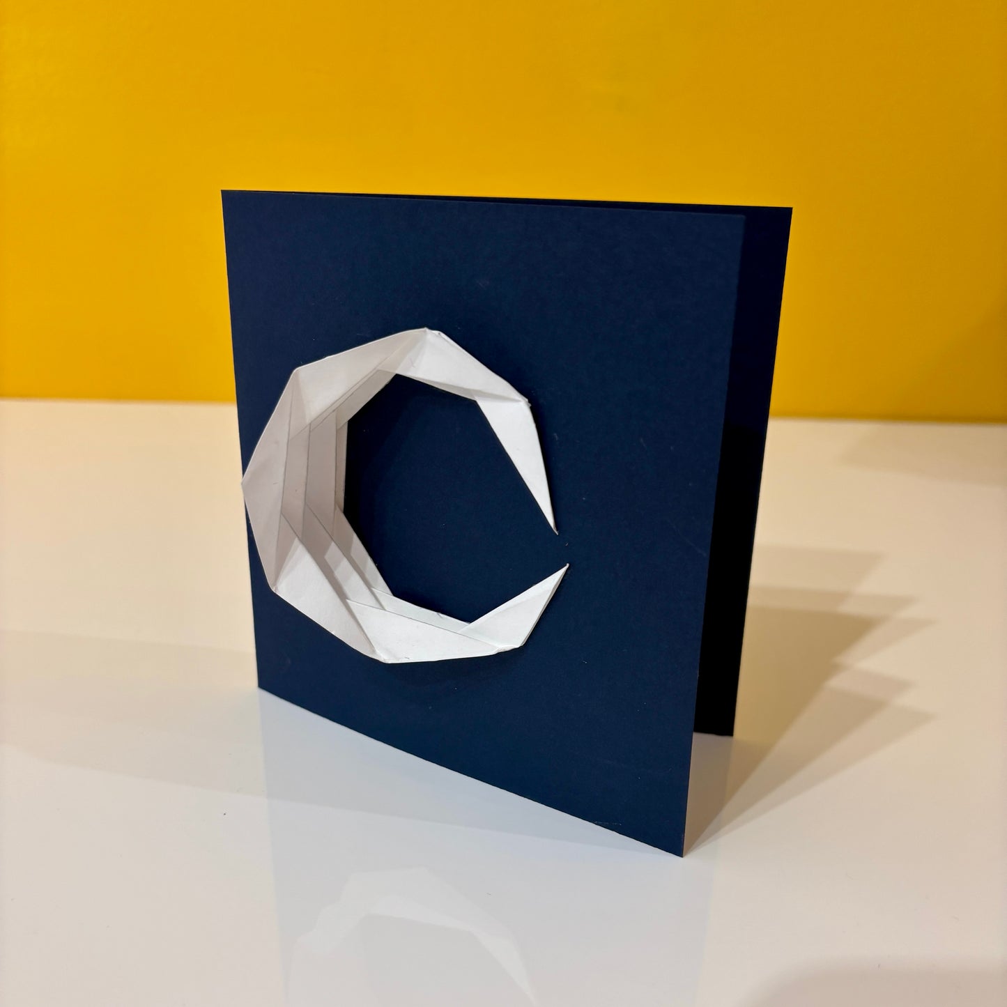 Origami Moon Greetings Card