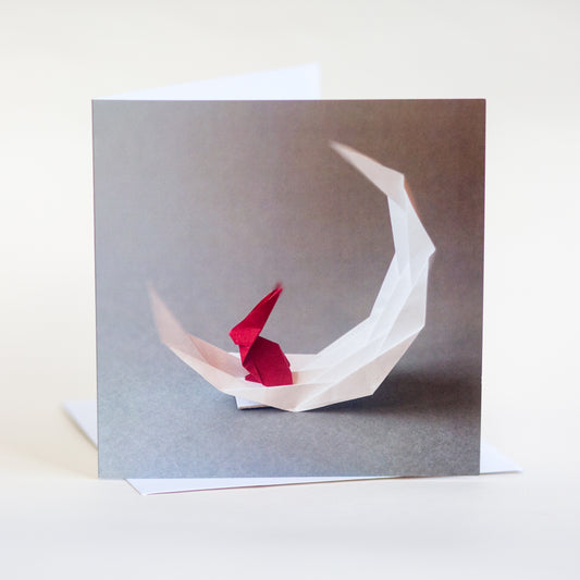 Greeting Card: Rabbit and Moon