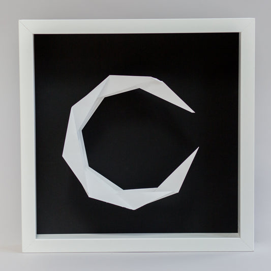 Origami Moon (Framed)