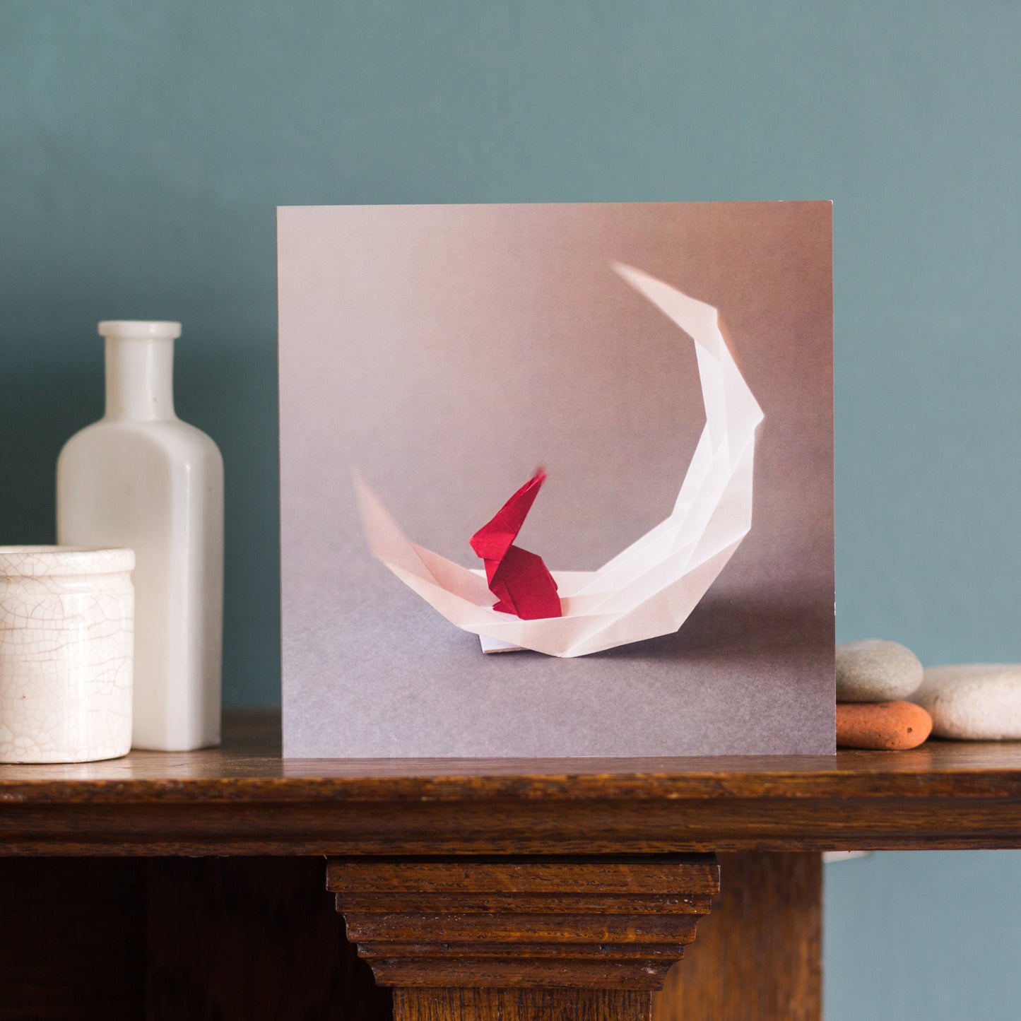 Greeting Card: Rabbit and Moon