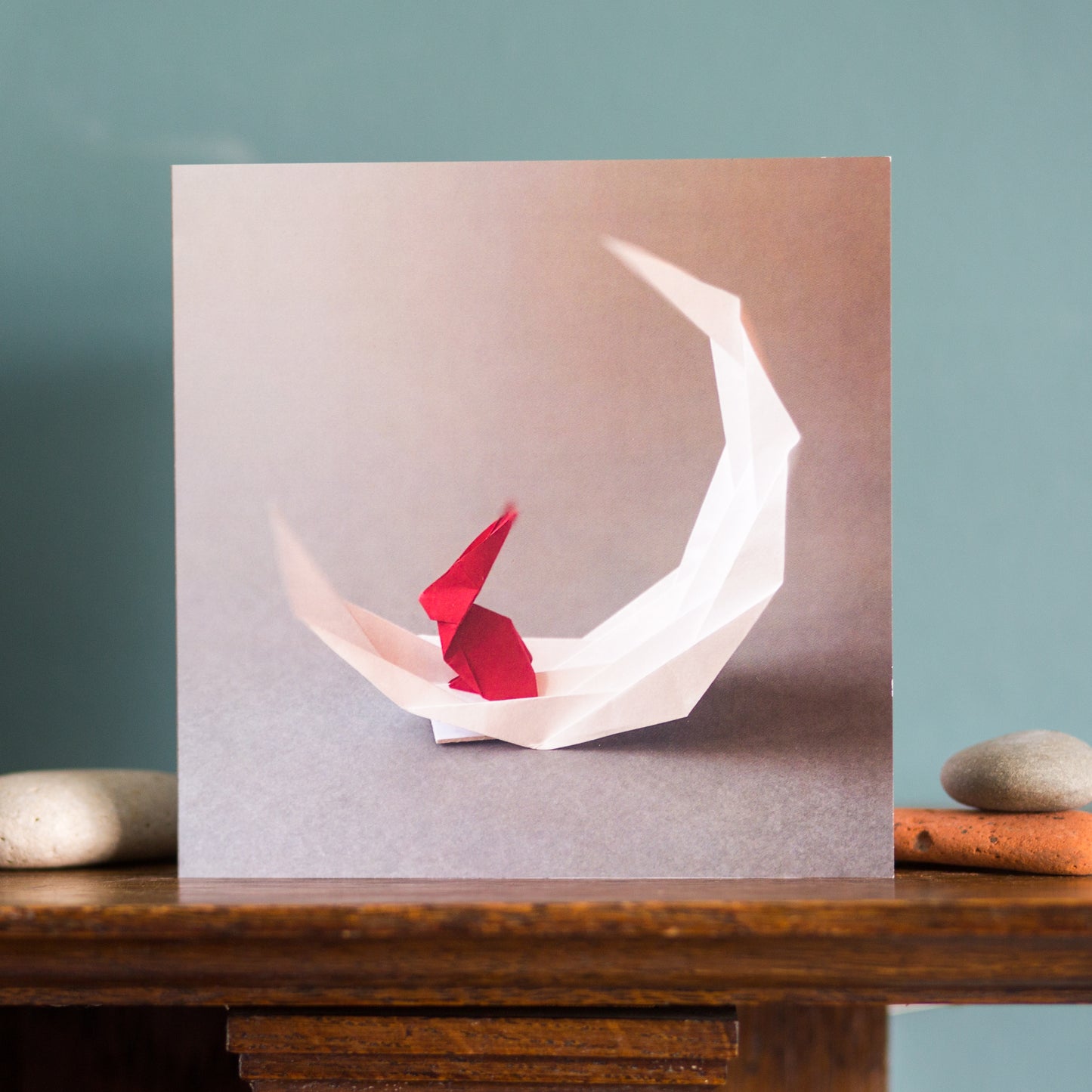 Greeting Card: Rabbit and Moon
