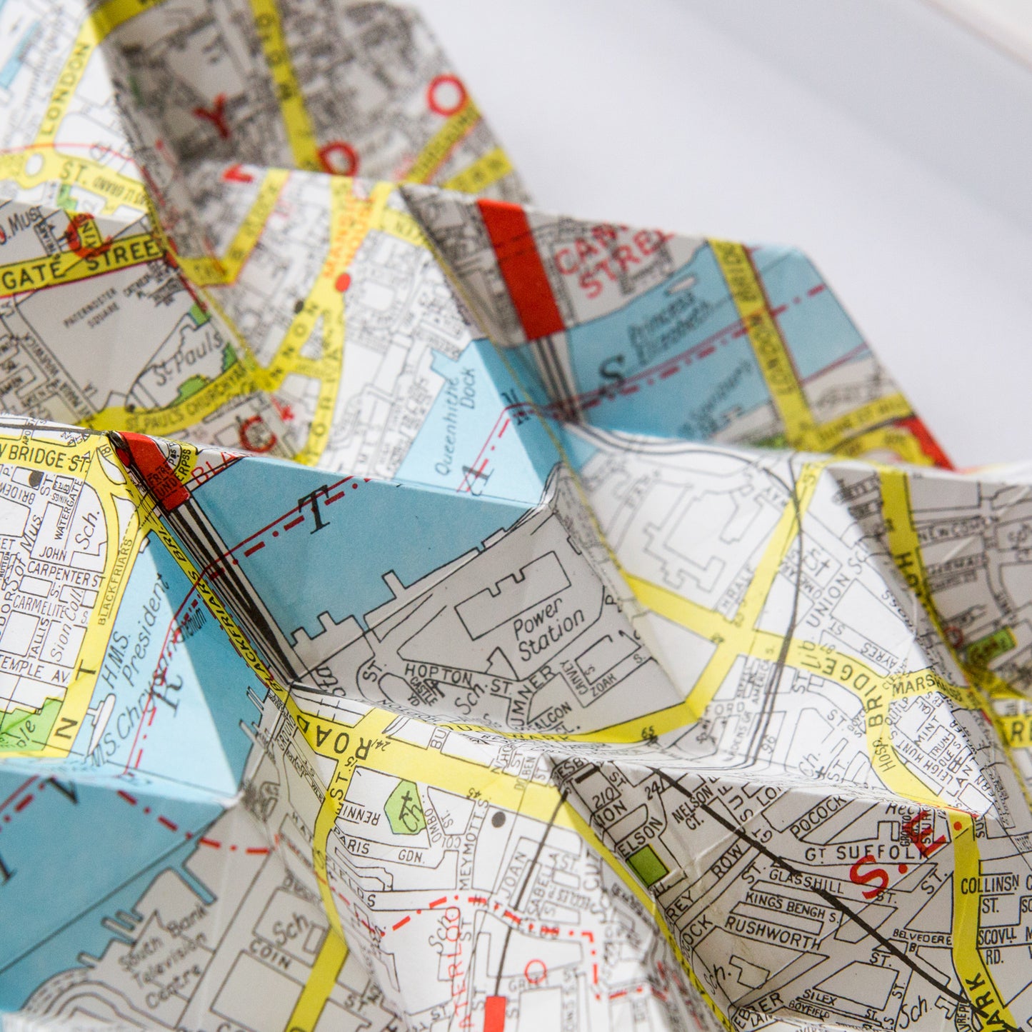 London Street Origami Map