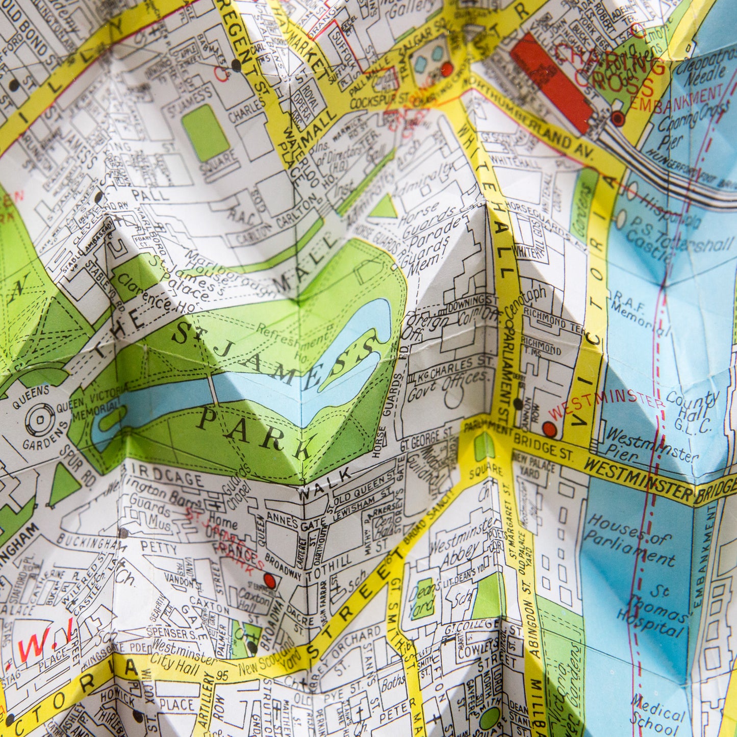 London Street Origami Map