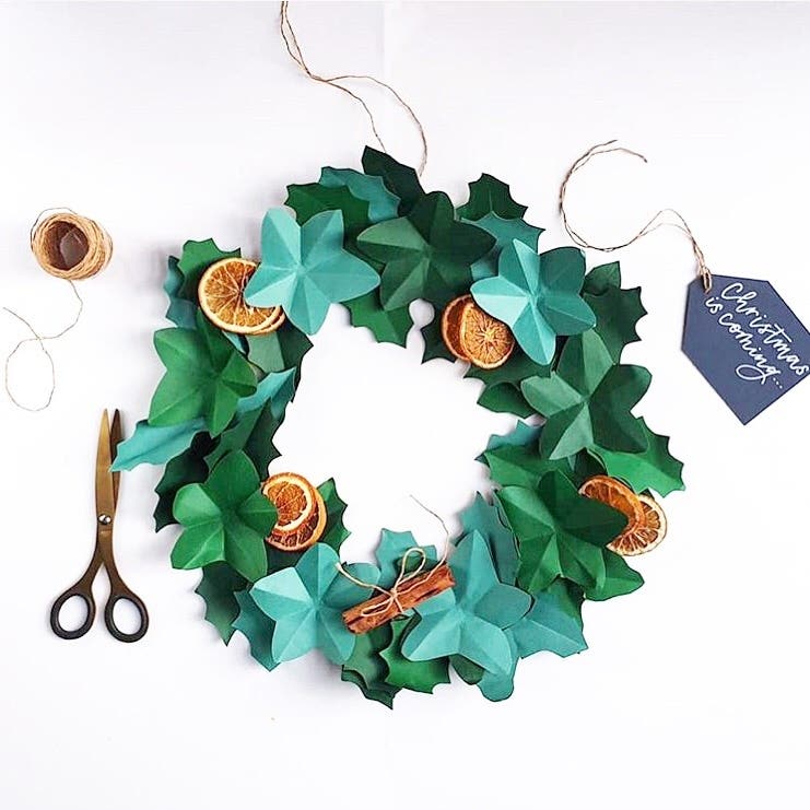 Winter Paper Wreath