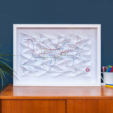Load image into Gallery viewer, London Underground Tube Origami Map

