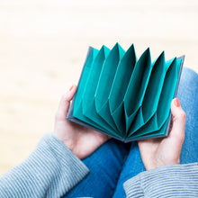 Load image into Gallery viewer, Origami Folio (Teal + Grey) A6
